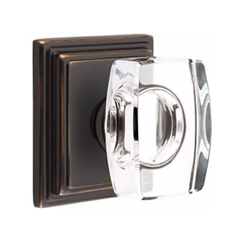 Emtek Windsor Knob Concealed Screws With Wilshire Rosette