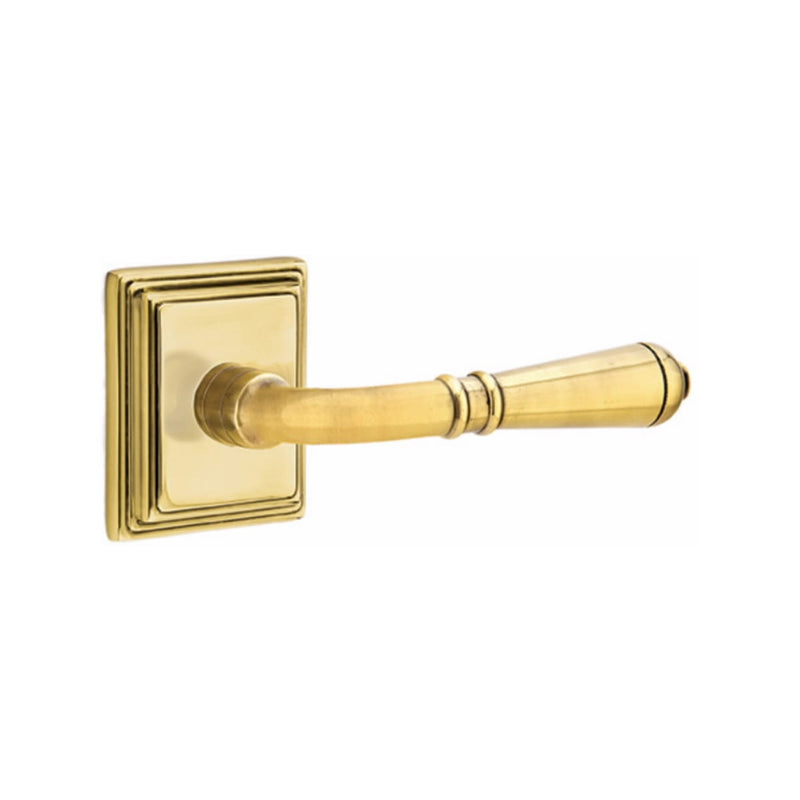 Emtek Turino Lever Concealed Screws with Wilshire Rosette