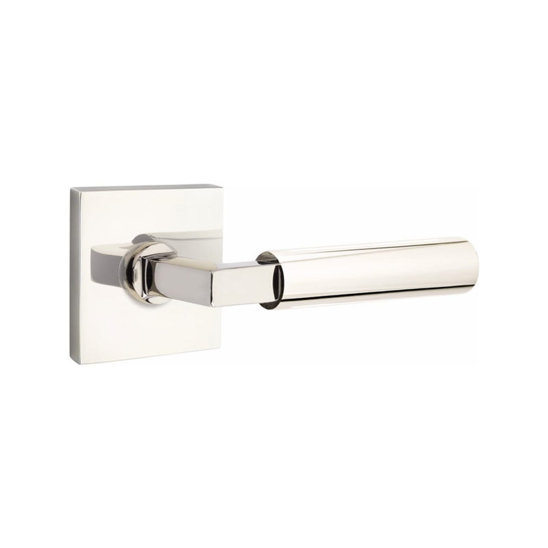 Emtek Select L-Square Smooth Lever Concealed Screws  with Square Rosette