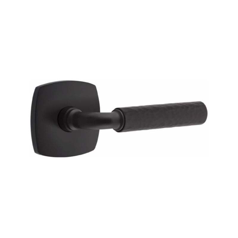 Emtek Select R-BAR Hammered Lever Concealed Screws with Urban Modern Rosette