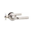 Emtek Stainless Steel Hanover Key In Lever Lockset Single Cylinder with Disk Rosette