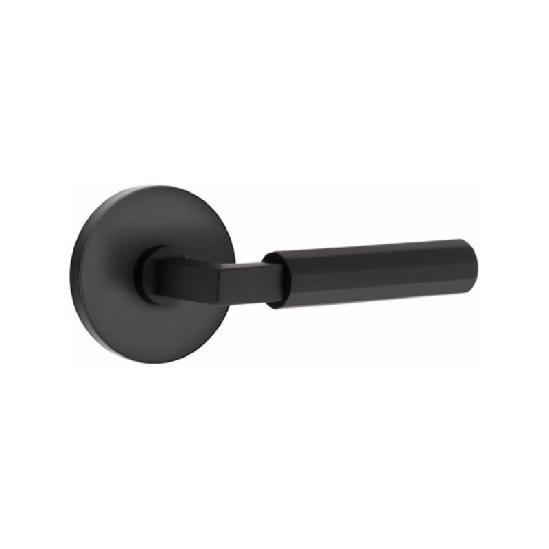 Emtek Select L-Square Faceted Lever with Disk Rosette