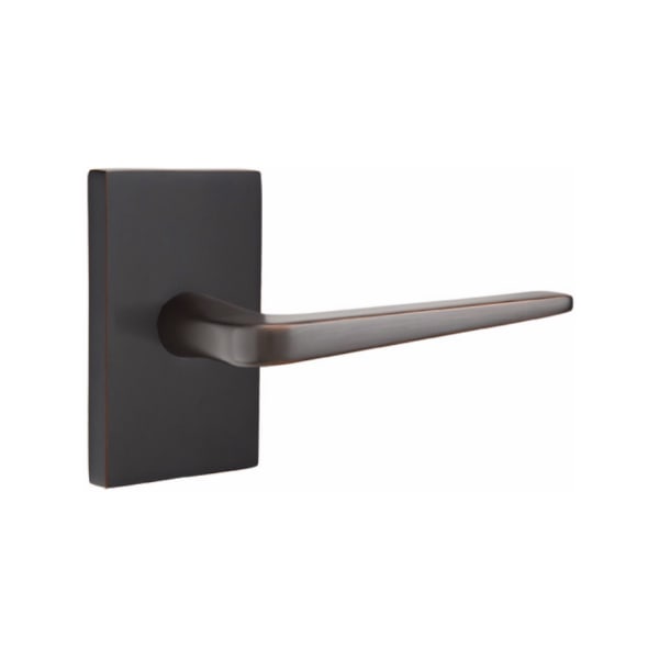 EMTEK Athena Lever Concealed Screws with Modern Rectangular Rosette