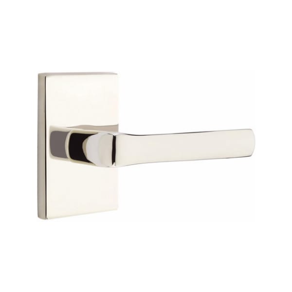 Emtek Spencer Lever with Modern Rectangular Rosette Concealed Screws