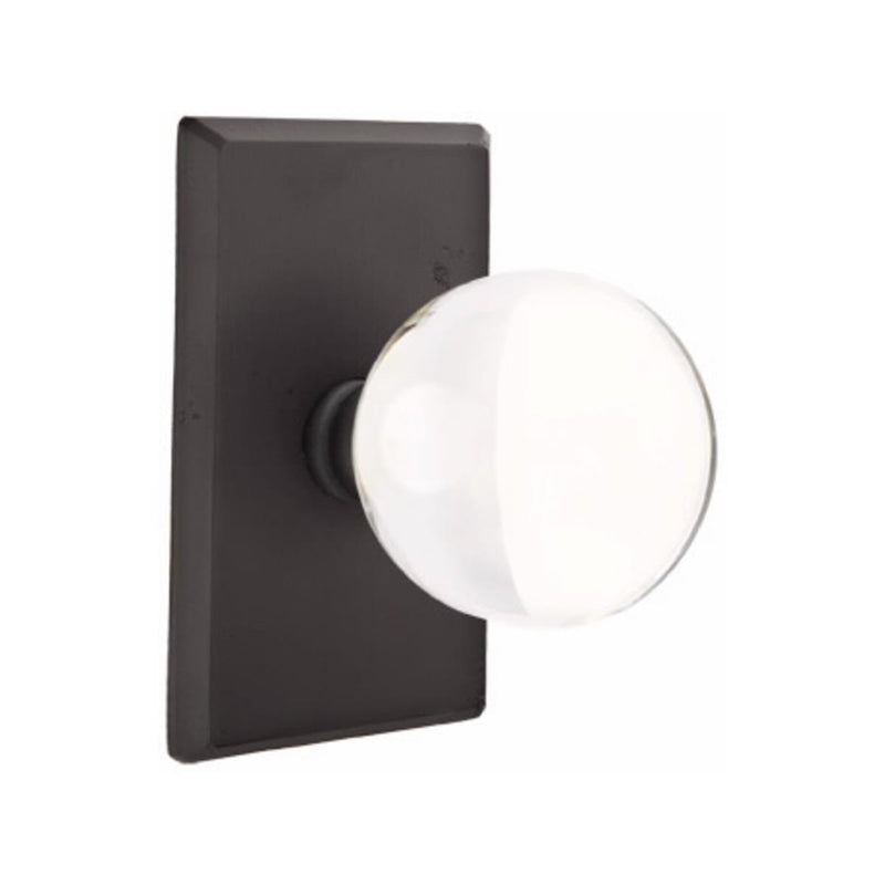 Emtek Glass Bristol Knob Concealed Screws with