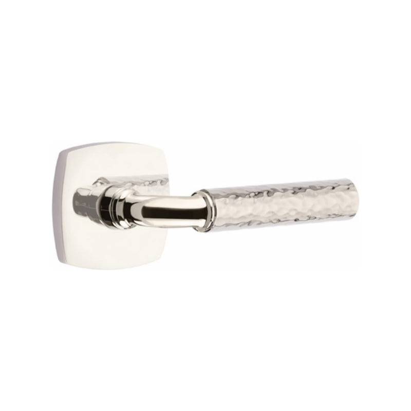 Emtek Select R-BAR Hammered Lever Concealed Screws with Urban Modern Rosette