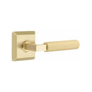 Emtek Select L-Square Straight Knurled Lever with Quincy Rosette