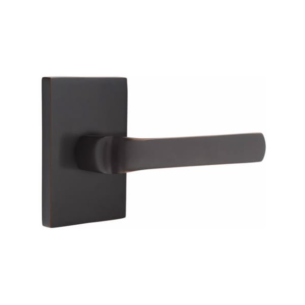 Emtek Spencer Lever with Modern Rectangular Rosette Concealed Screws