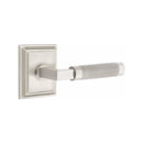 Emtek Select L-Square Knurled Lever with Wilshire Rosette