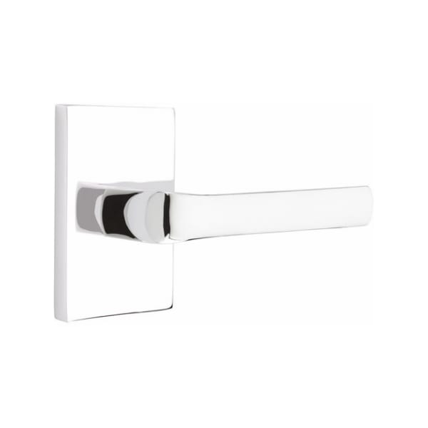 Emtek Spencer Lever with Modern Rectangular Rosette Concealed Screws
