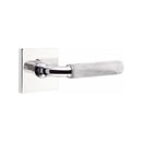Emtek Select R-BAR White Marble Lever Concealed Screws with Square Rosette