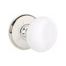 Emtek Brass Rosette Ice White Knob Concealed Screws With Watford Rosette