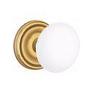 Emtek Brass Rosette Ice White Knob With Regular Rosette