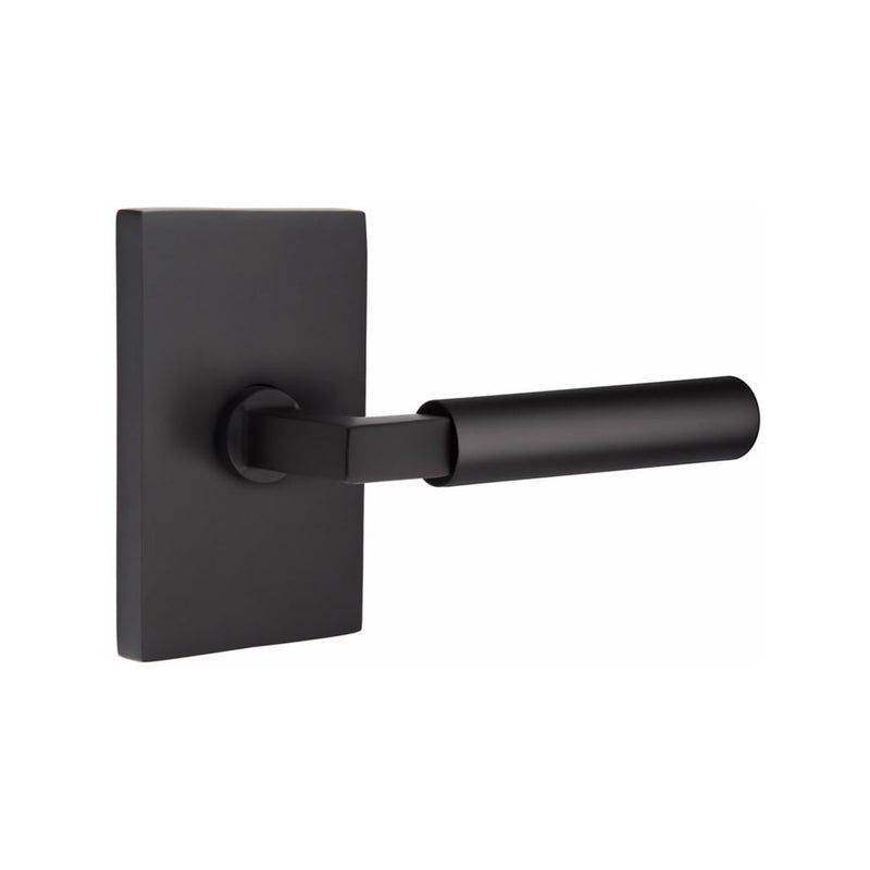 Emtek Select L-Square Smooth Lever Concealed Screws with Modern Rectangular Rosette