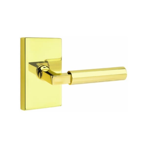 Emtek Hercules Lever with Modern Rectangular Rosette Concealed Screws