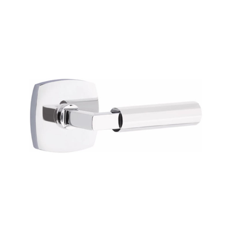 Emtek Select L-Square Faceted Lever with Urban Modern Rosette