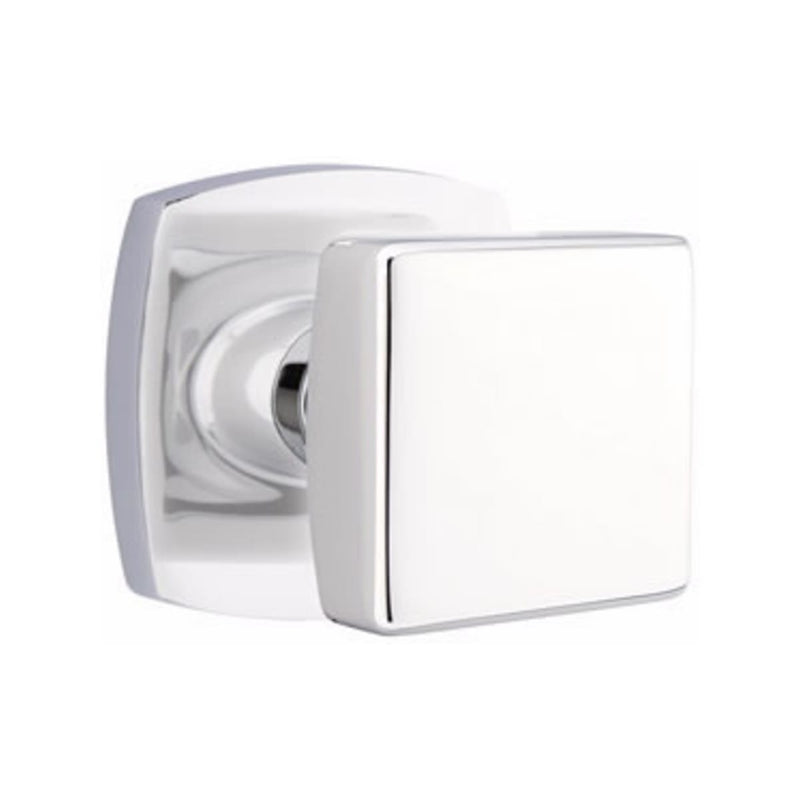 Emtek Square Knob with Urban Modern Rosette