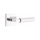 Emtek Select L-Square Faceted Lever Concealed Screws with Square Rosette