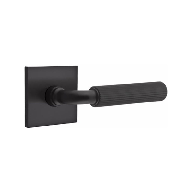 Emtek Select R-BAR Straight Knurled Lever Concealed Screws with Square Rosette