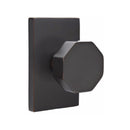 Emtek Octagon Knob Concealed Screws with Modern Rectangular Rosette