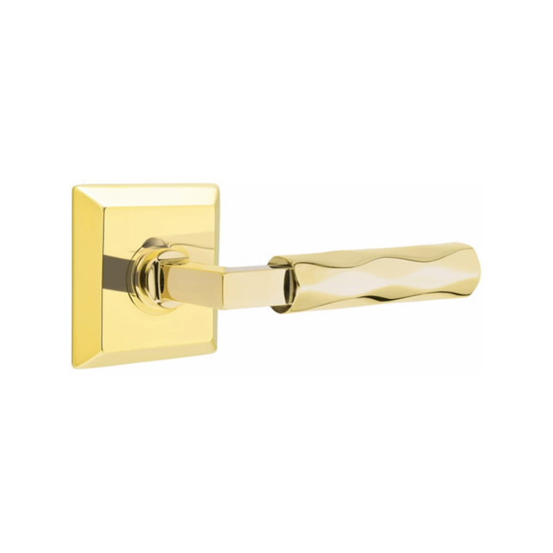 Emtek Select L-Square Tribeca Lever with Quincy Rosette