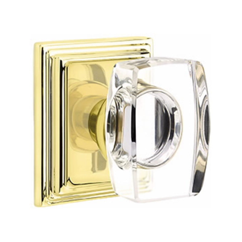 Emtek Windsor Knob Concealed Screws With Wilshire Rosette