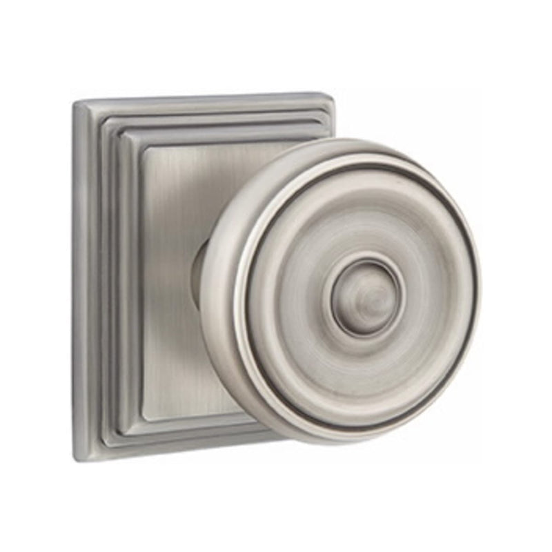 Emtek Waverly Knob Concealed Screws With Wilshire Rosette