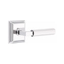 Emtek Select L-Square Faceted Lever Concealed Screws with Wilshire Rosette