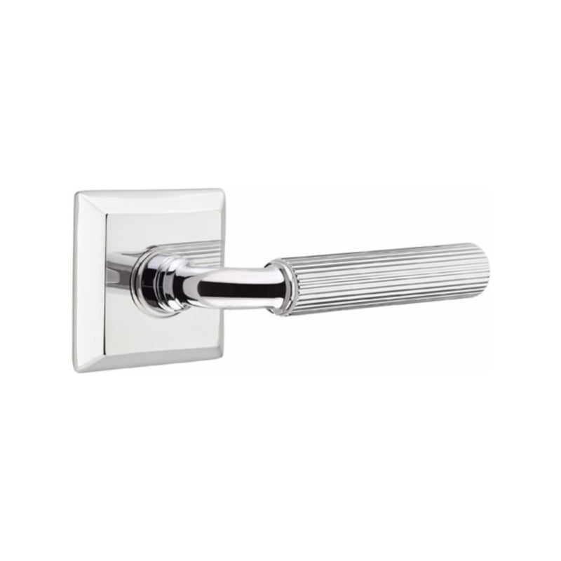 Emtek Select R-BAR Straight Knurled Lever with Quincy Rosette