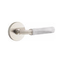 Emtek Select R-BAR White Marble Lever with Disk Rosette
