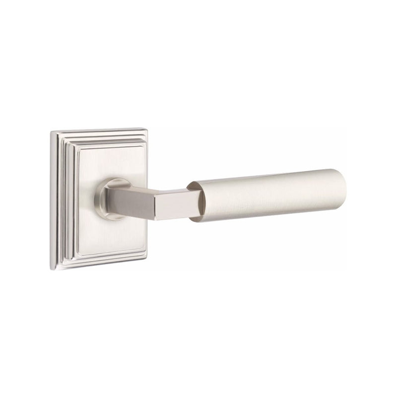 Emtek Select L-Square Smooth Lever with Wilshire Rosette