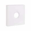 Emtek Select L-Square White Marble Lever Concealed Screws with Square Rosette