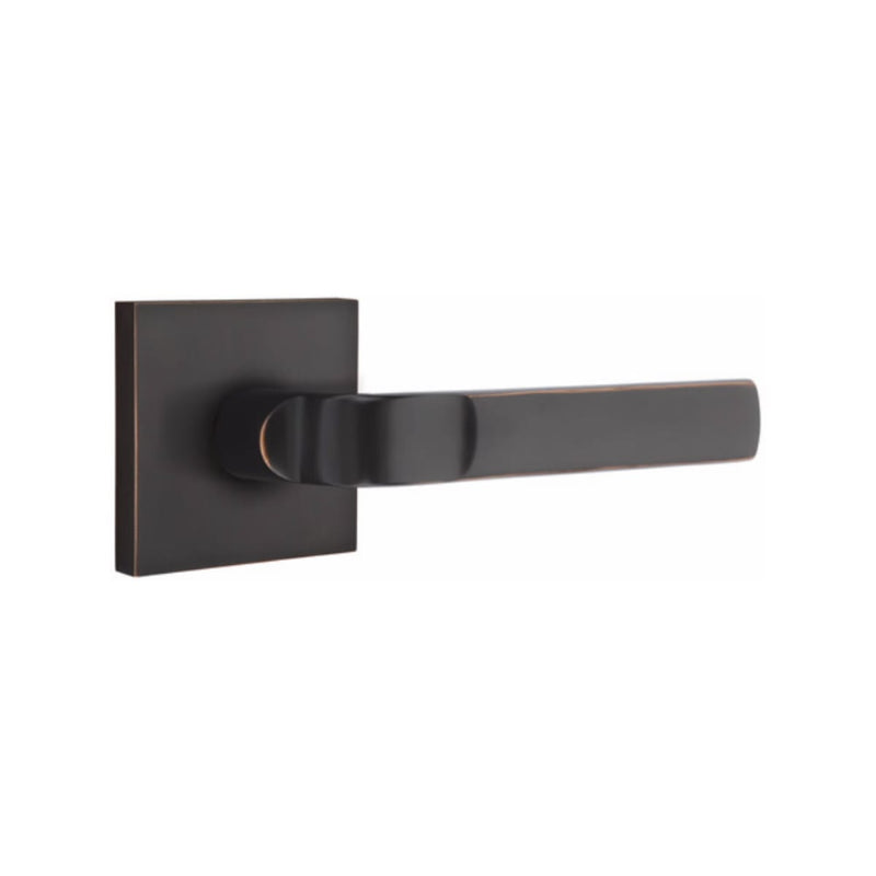 EMTEK Aston Lever Concealed Screws with Square Rosette