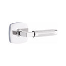 Emtek Select L-Square Knurled Lever Concealed Screws with Urban Modern Rosette