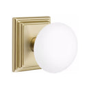 Emtek Brass Rosette Ice White Knob With Wilshire Rosette