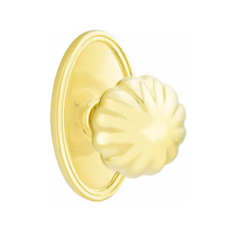 Emtek Melon Knob With Oval Rosette