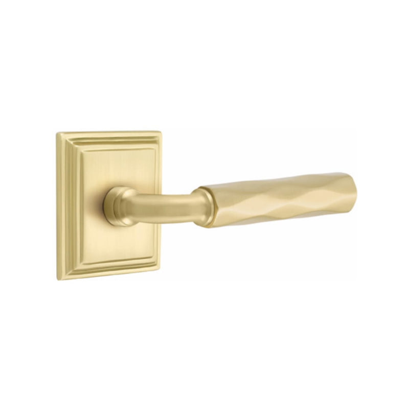 Emtek Select R-BAR Tribeca Lever Concealed Screws with Wilshire Rosette