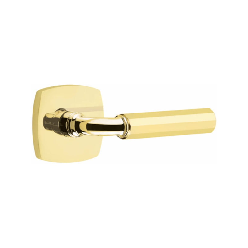 Emtek Select R-BAR Faceted Lever with Urban Modern Rosette