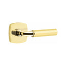 Emtek Select R-BAR Faceted Lever Concealed Screws with Urban Modern Rosette