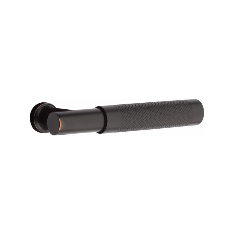 Emtek Single Cylinder Imperial Handleset EMPowered Motorized Smart Lock Upgrade With Select T-Bar Knurled Lever