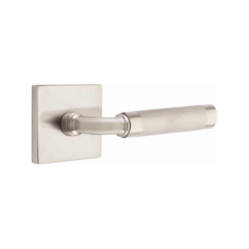 Emtek Select R-BAR Knurled Lever Concealed Screws with Square Rosette