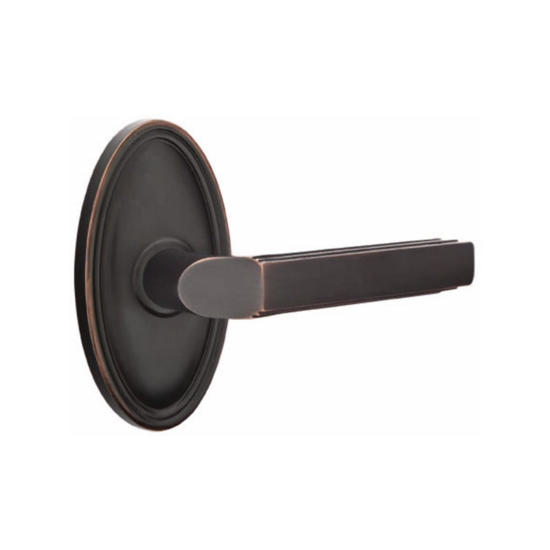Emtek Milano Lever Concealed Screws with Oval Rosette