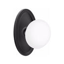 Emtek Brass Rosette Ice White Knob With Oval Rosette