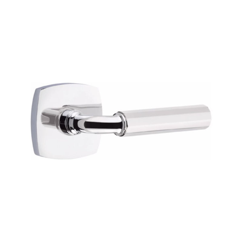 Emtek Select R-BAR Faceted Lever Concealed Screws with Urban Modern Rosette