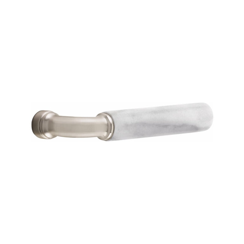 Emtek Dummy Mormont Mortise Handleset with Select R-Bar White Marble Lever