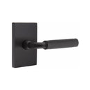 Emtek Select R-BAR Knurled Lever Concealed Screws  with Modern Rectangular Rosette