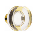 Emtek F20 Function Mormont Mortise Handleset with Modern Disc Glass Knob