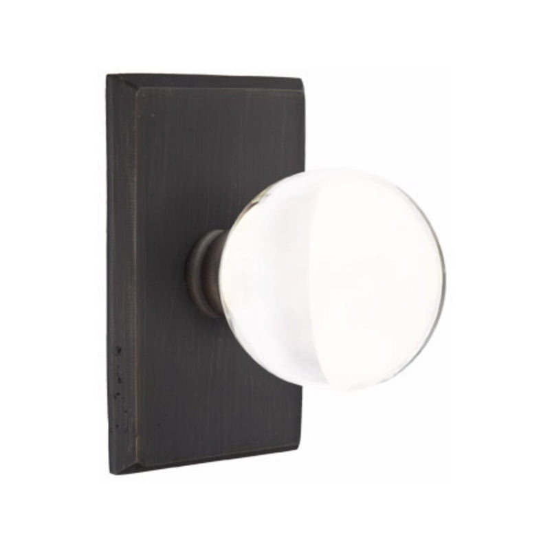 Emtek Glass Bristol Knob Concealed Screws with