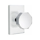 Emtek Octagon Knob Concealed Screws with Modern Rectangular Rosette
