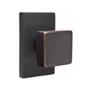 Emtek Square Knob Concealed Screws with Modern Rectangular Rosette